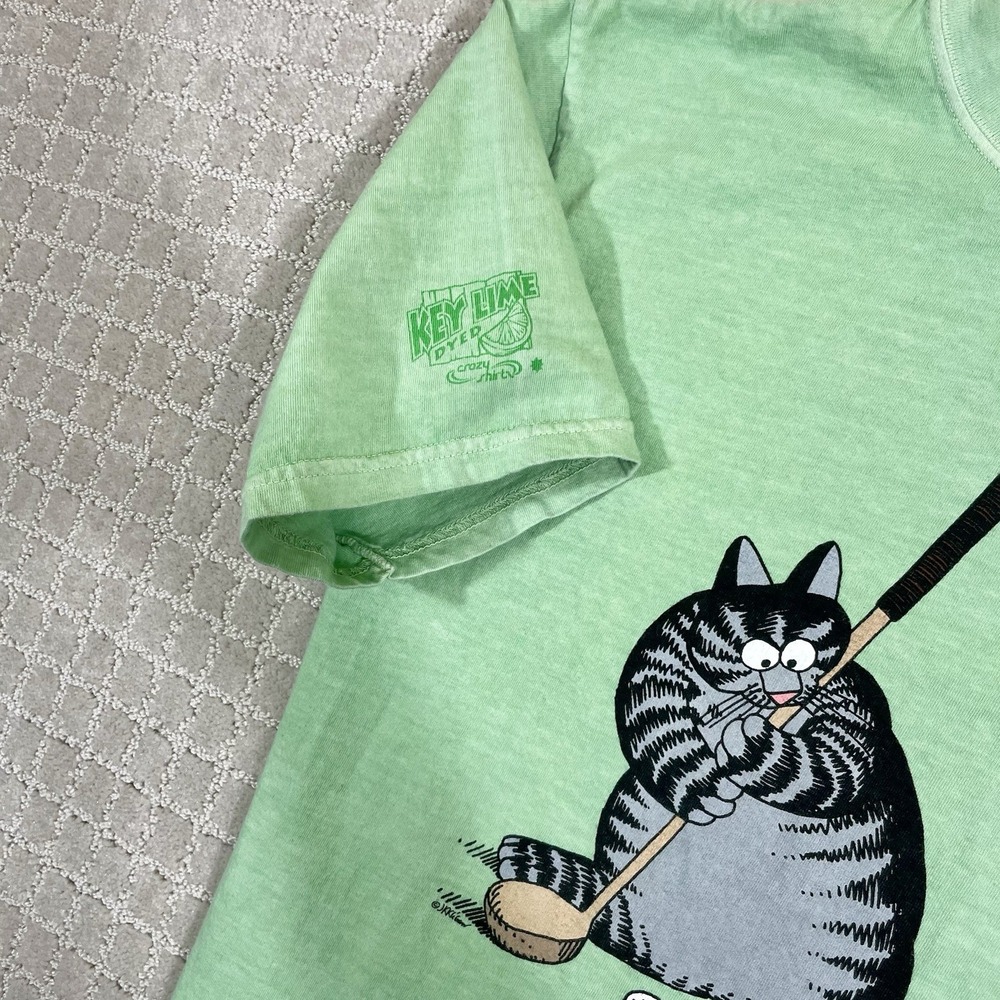 Vintage B. Kilban Cat Golf Double Sided Hawaii Crazy Shirts Tshirt Size Medium - Picture 4 of 8